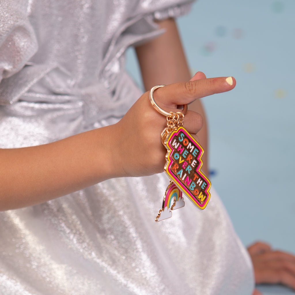 Enamel Keyring/Somewhere Over The Rainbow - RUTHERFORD & Co