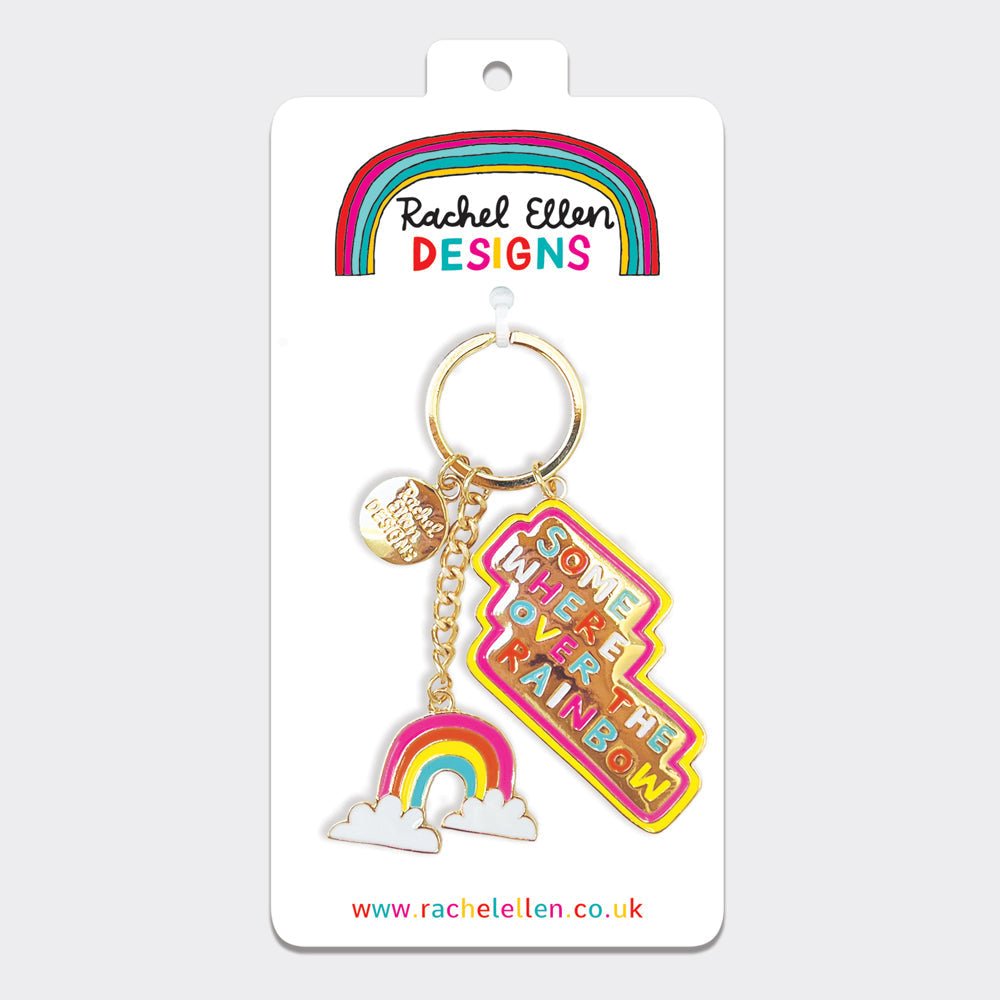 Enamel Keyring/Somewhere Over The Rainbow - RUTHERFORD & Co