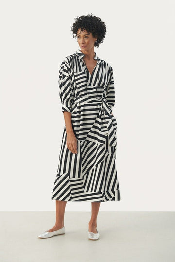 EnaPW Dr Dress - Deconstructed Stripe - RUTHERFORD & Co
