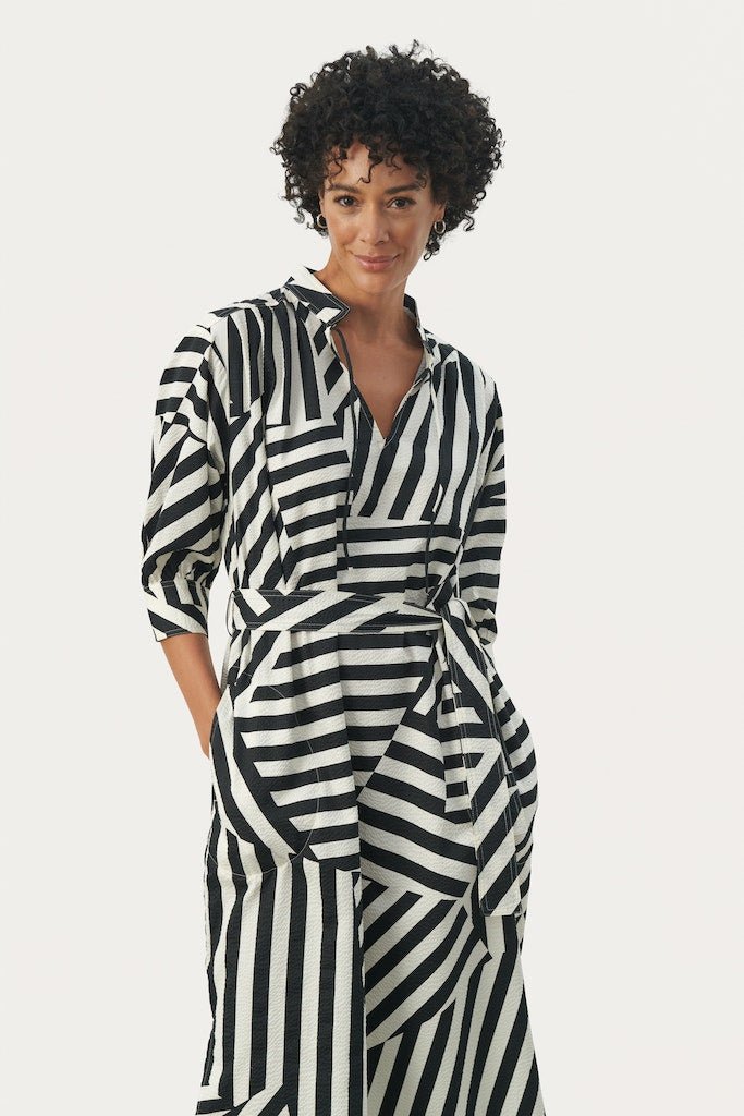 EnaPW Dr Dress - Deconstructed Stripe - RUTHERFORD & Co