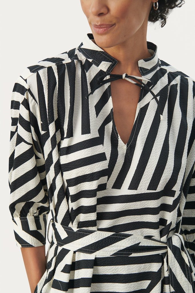 EnaPW Dr Dress - Deconstructed Stripe - RUTHERFORD & Co