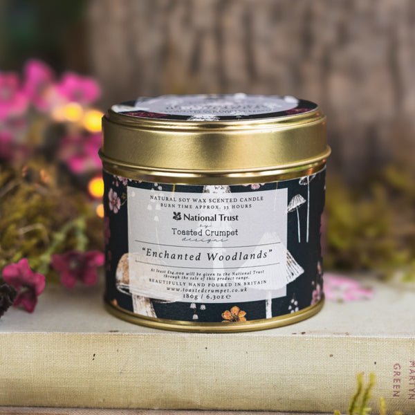 Enchanted Woodlands Candle in a Matt Gold Tin - RUTHERFORD & Co