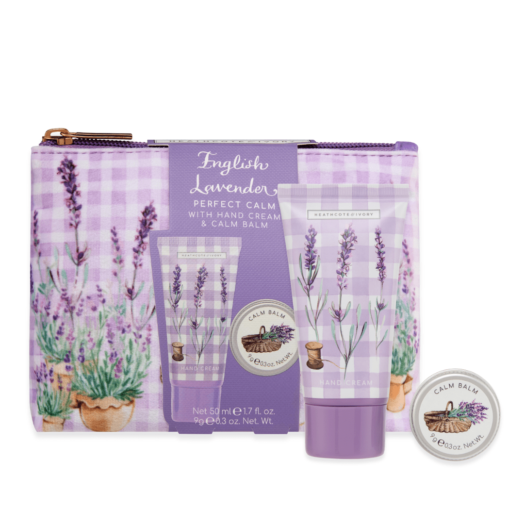 English Lavender Velvet Cosmetic Purse Set - RUTHERFORD & Co