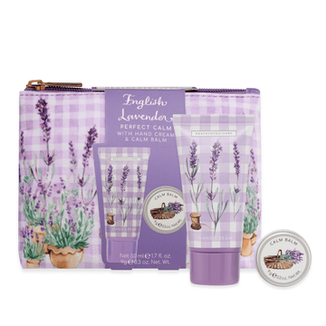 English Lavender Velvet Cosmetic Purse Set - RUTHERFORD & Co