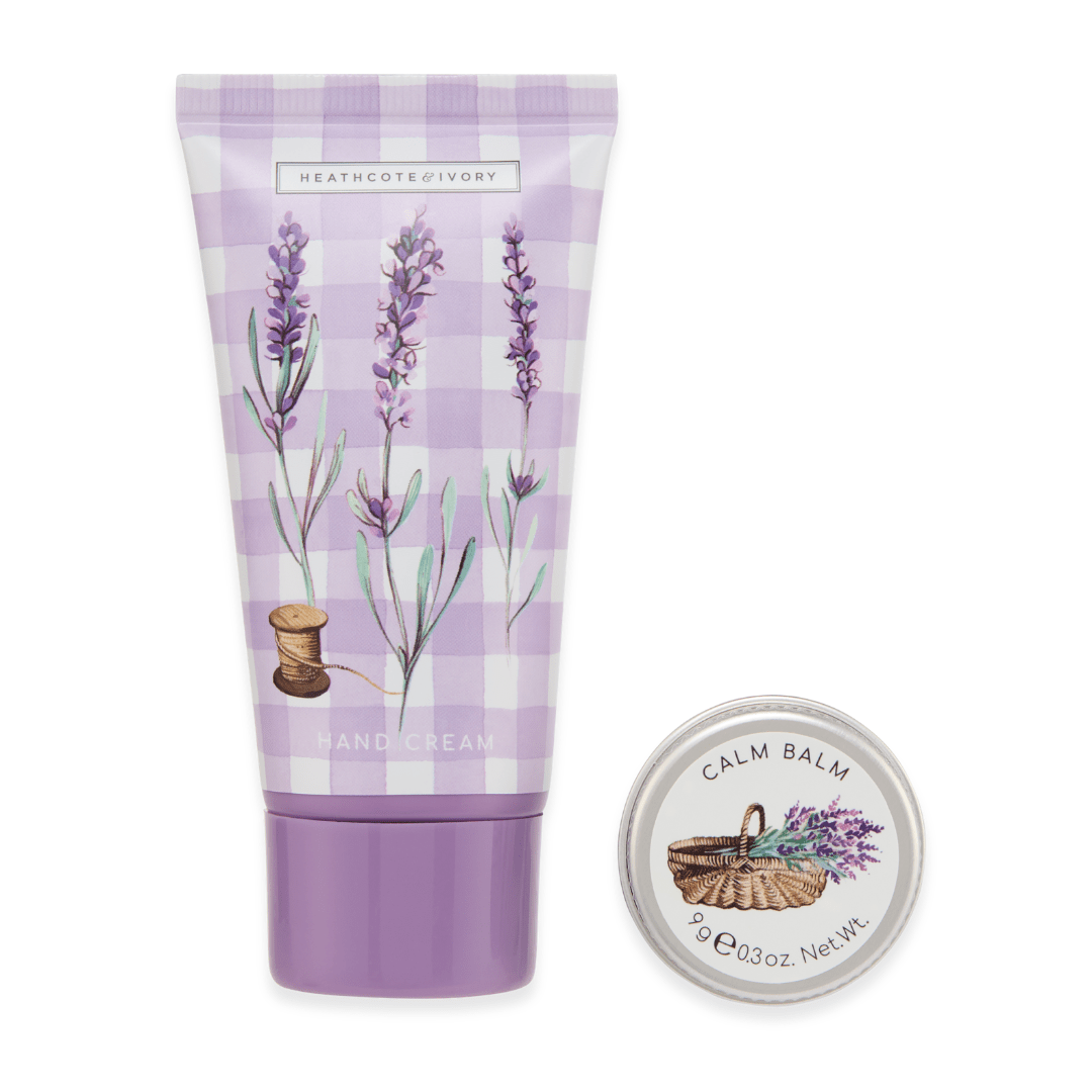 English Lavender Velvet Cosmetic Purse Set - RUTHERFORD & Co