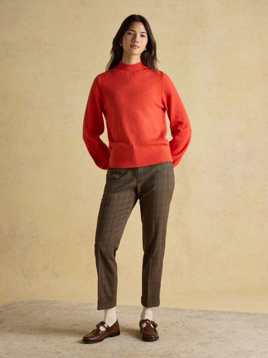 Enid Orange High Neck Jumper - RUTHERFORD & Co