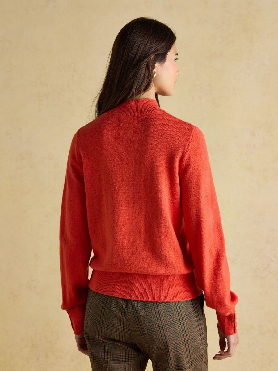 Enid Orange High Neck Jumper - RUTHERFORD & Co