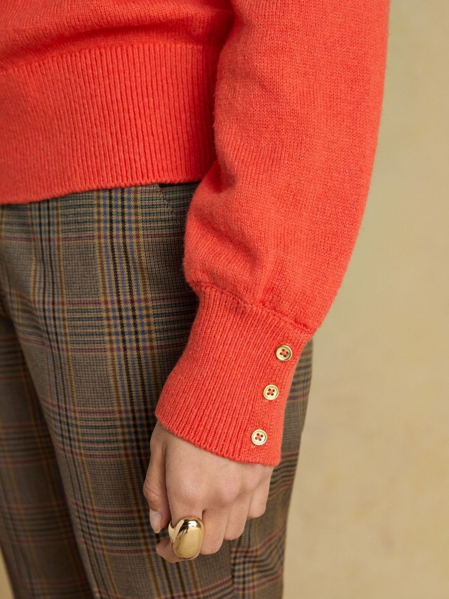 Enid Orange High Neck Jumper - RUTHERFORD & Co