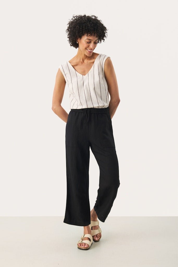 EniolasPW Pa Trousers - Black - RUTHERFORD & Co