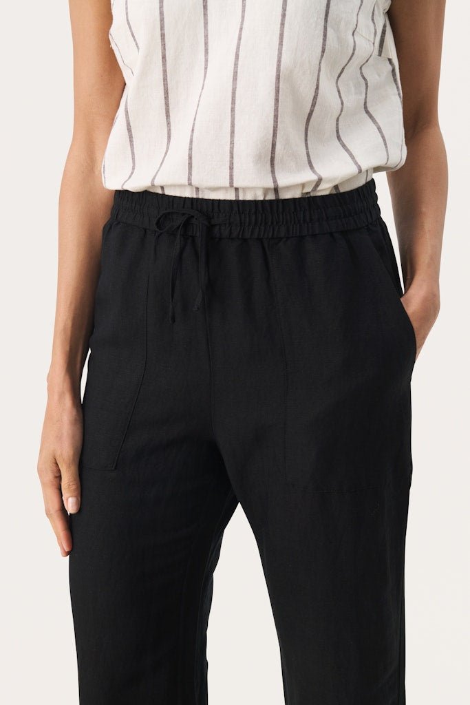 EniolasPW Pa Trousers - Black - RUTHERFORD & Co