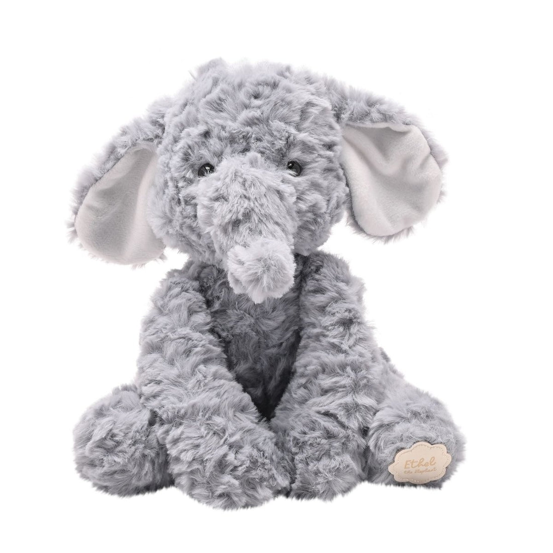 Ethel The Plush Sitting Grey Elephant 22 cm - RUTHERFORD & Co
