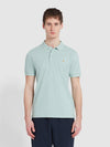 Blanes Organic Cotton Polo Shirt In Grove Green Marl