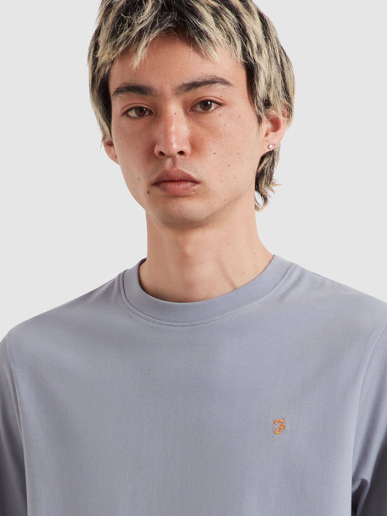 Danny Regular Fit Organic Cotton T-Shirt In Icelandic Blue