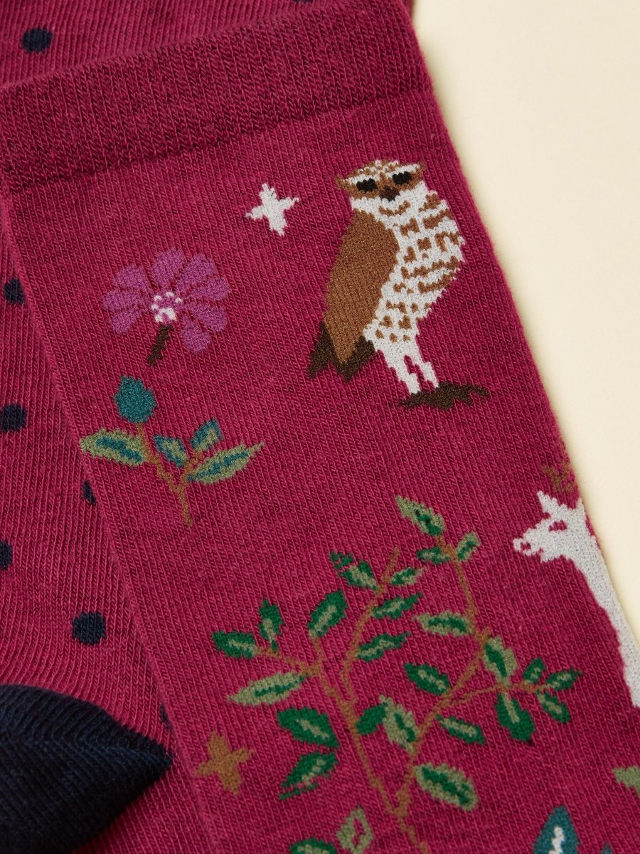Everyday Berry Pink 2 Pack Socks - RUTHERFORD & Co