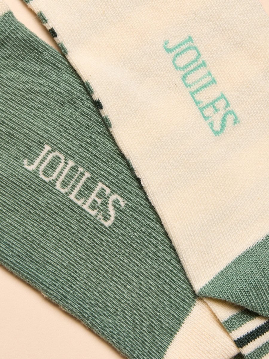 Everyday Green/Ecru 2 Pack Socks - RUTHERFORD & Co