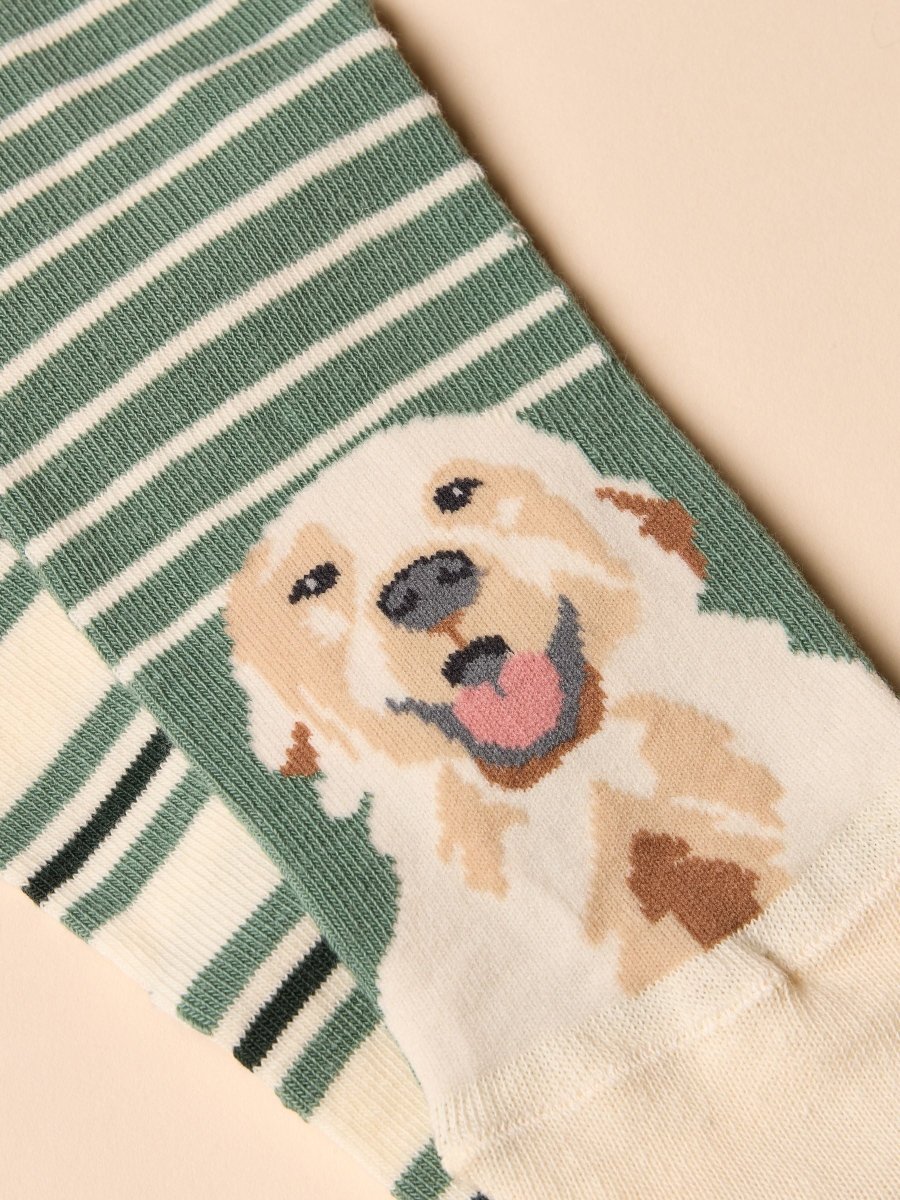 Everyday Green/Ecru 2 Pack Socks - RUTHERFORD & Co