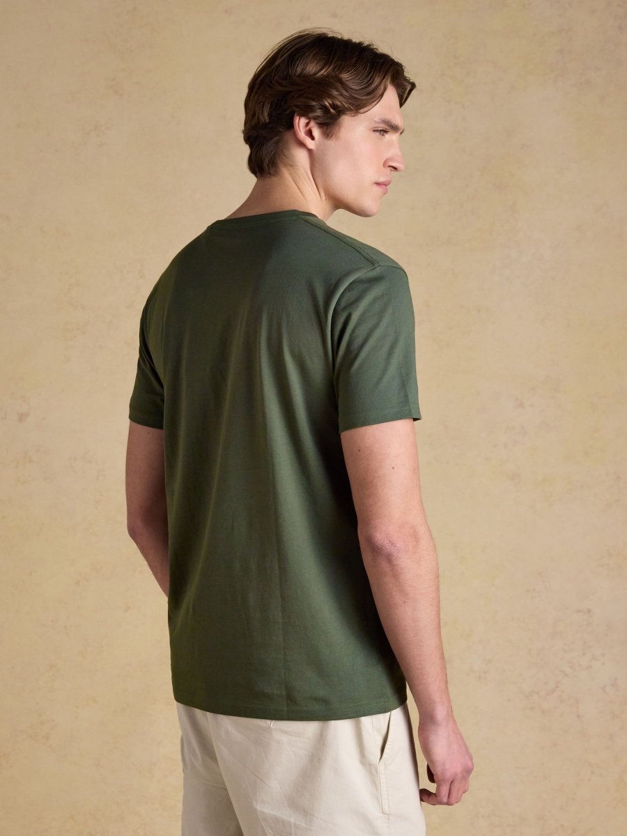 Everyday Khaki Green Classic Fit Cotton T-Shirt - RUTHERFORD & Co