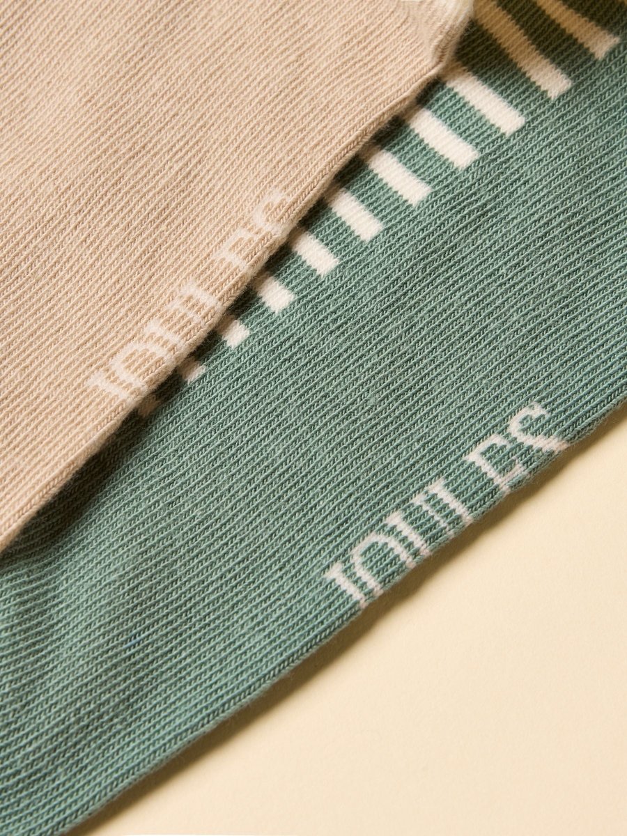 Everyday Khaki/Stone 2 Pack Socks - RUTHERFORD & Co