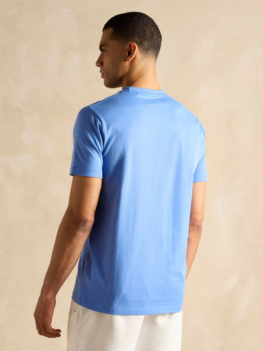 Everyday Mid Blue Crew Neck T-Shirt - RUTHERFORD & Co