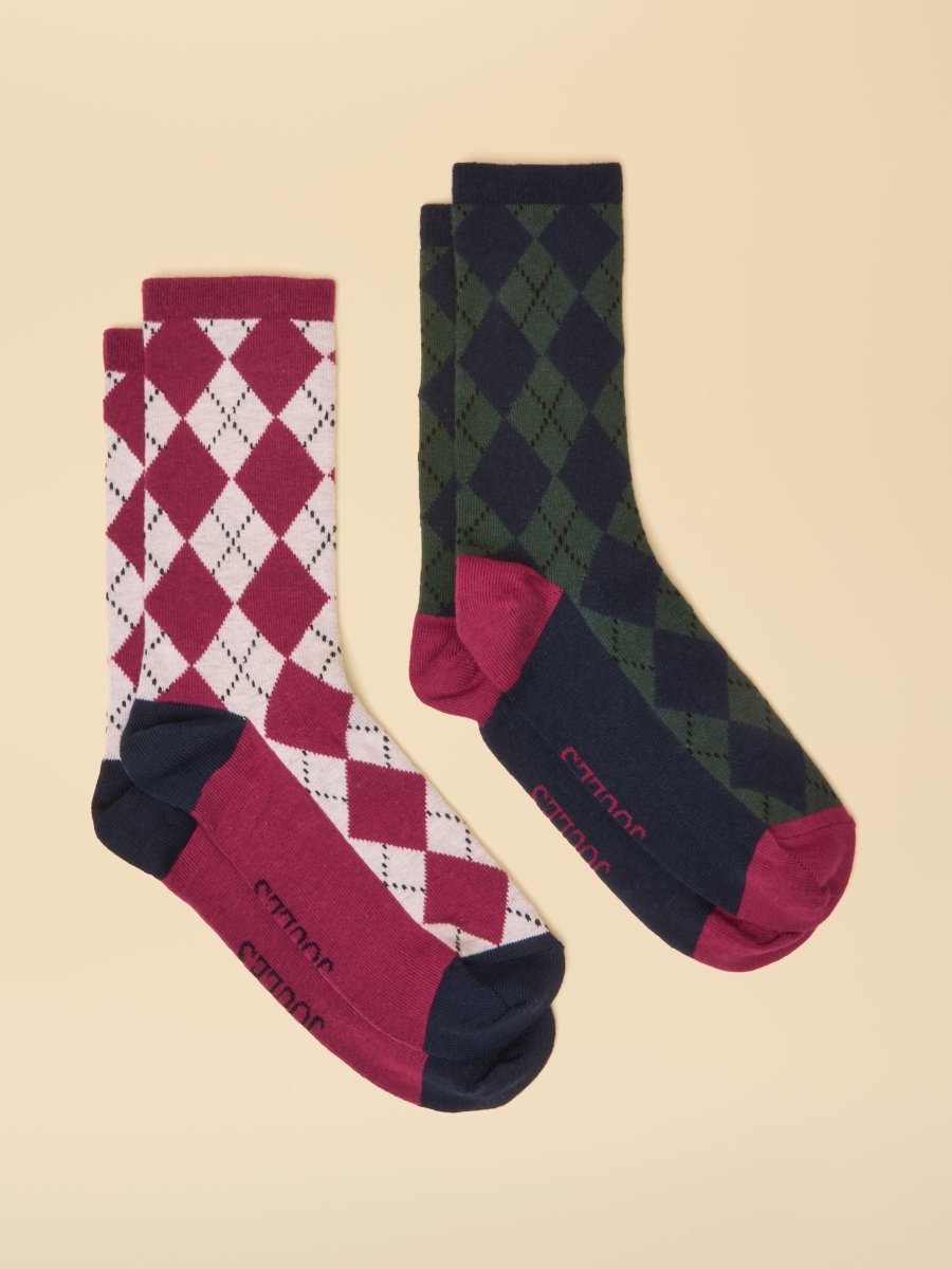 Everyday Multi 2 Pack Cotton Blend Socks - RUTHERFORD & Co