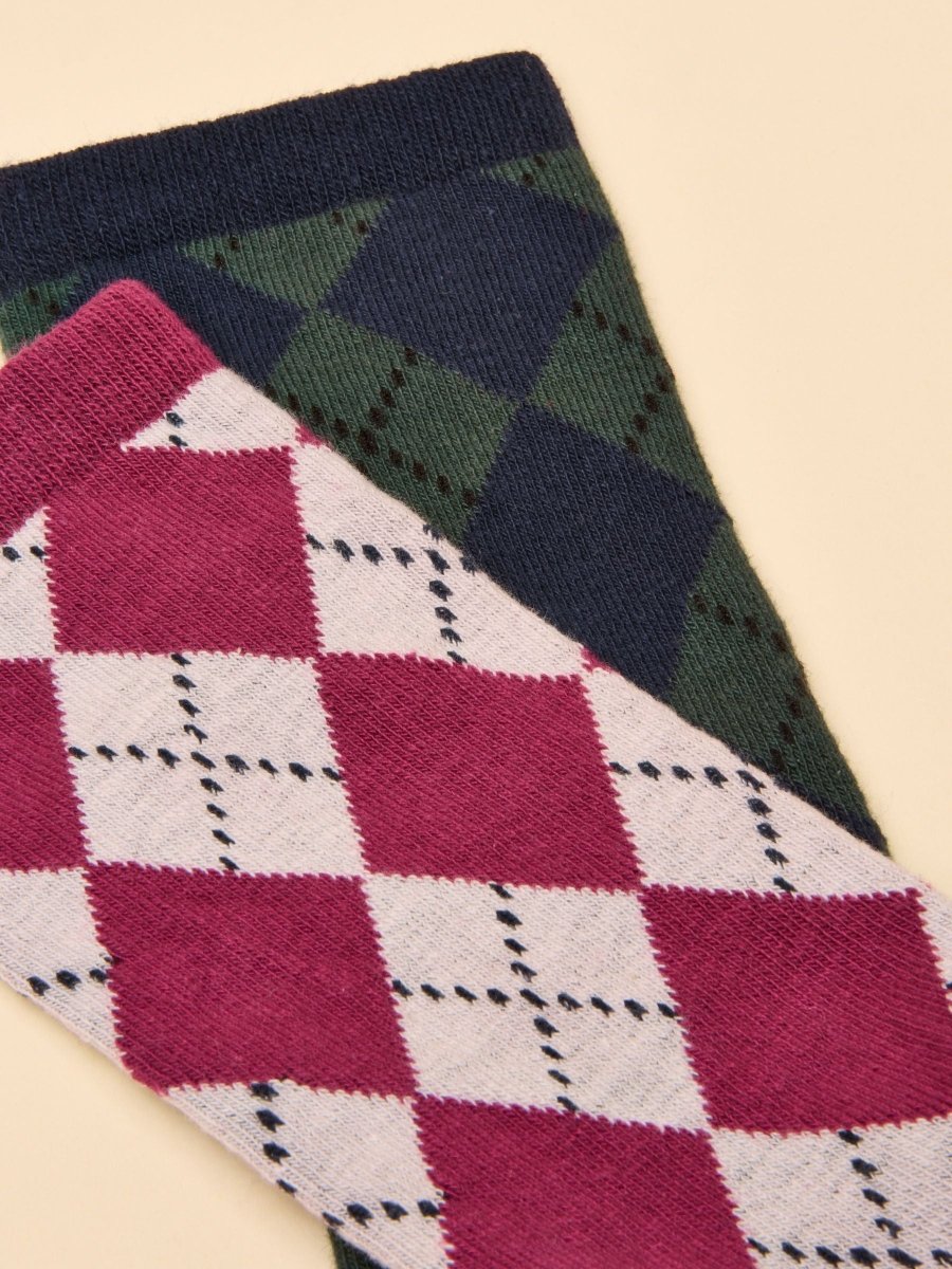 Everyday Multi 2 Pack Cotton Blend Socks - RUTHERFORD & Co