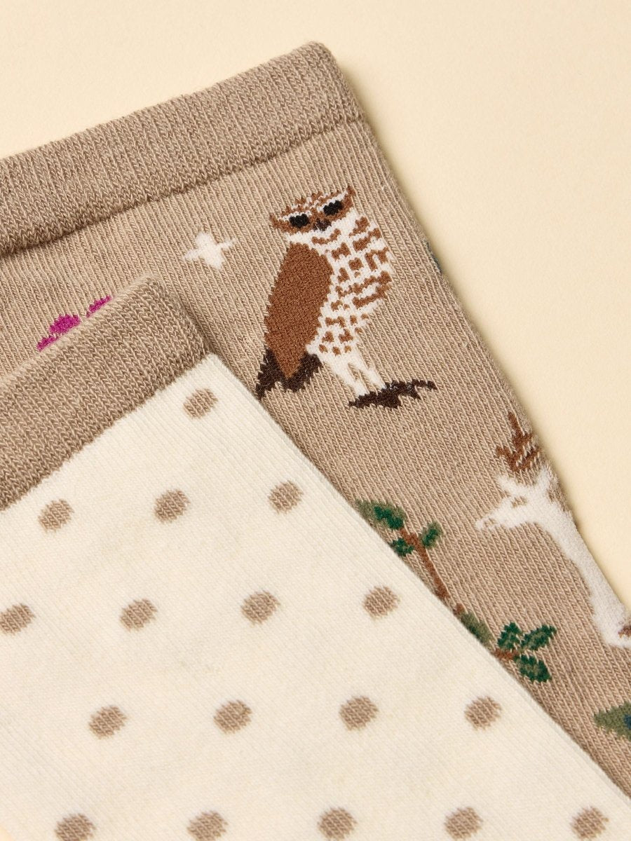 Everyday Multi Neutral 2 Pack Socks - RUTHERFORD & Co