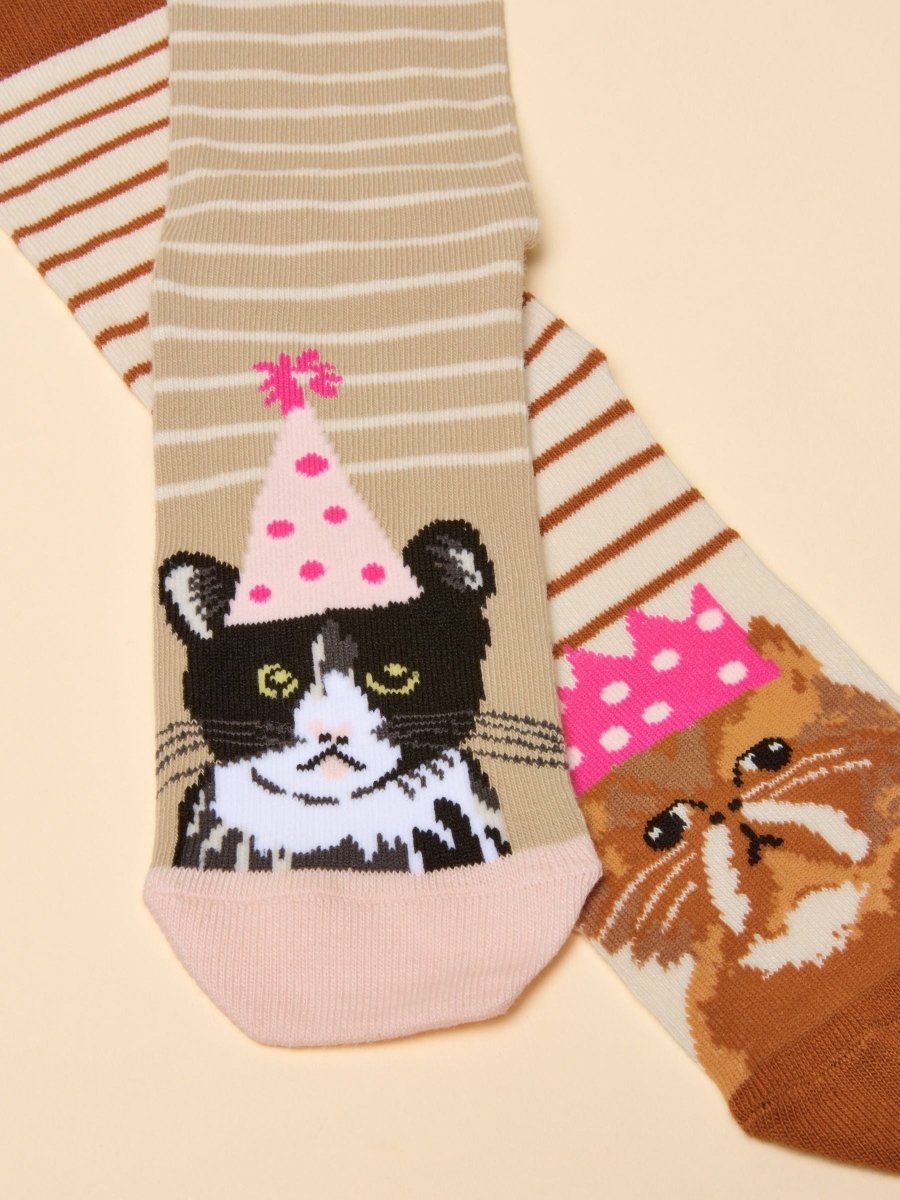 Everyday Orange/White 2 Pack Cotton Blend Socks - RUTHERFORD & Co