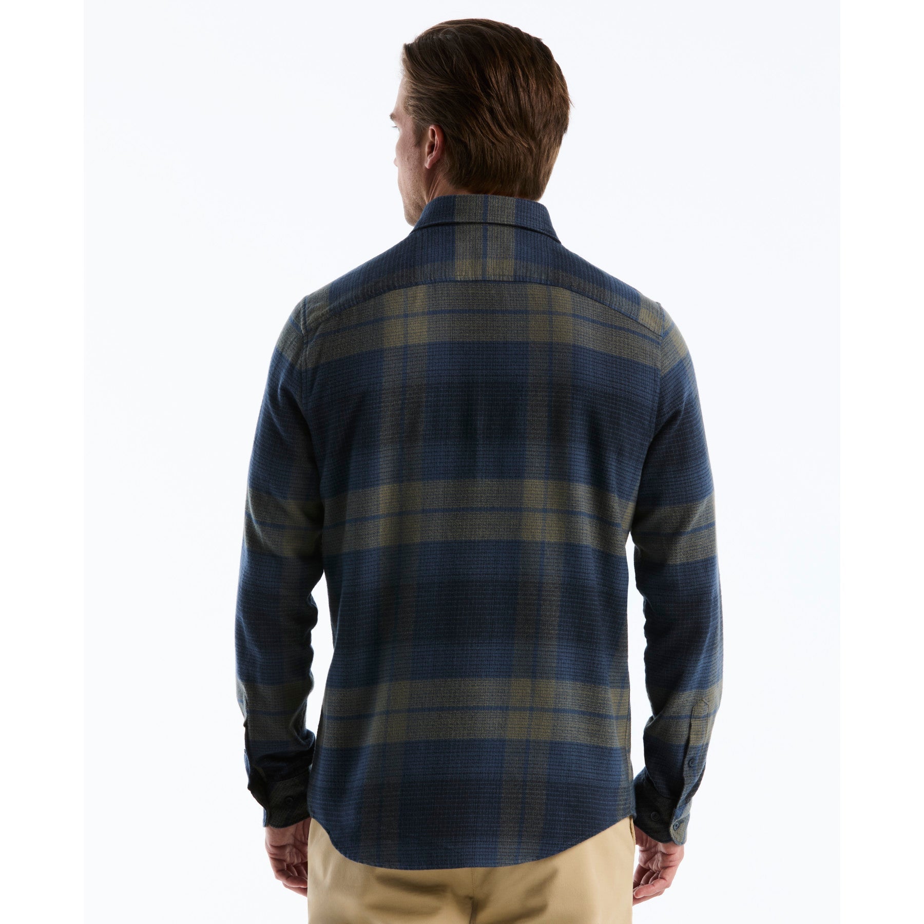 Lightweight Plaid Flannel Shirt In Sargasso Sea