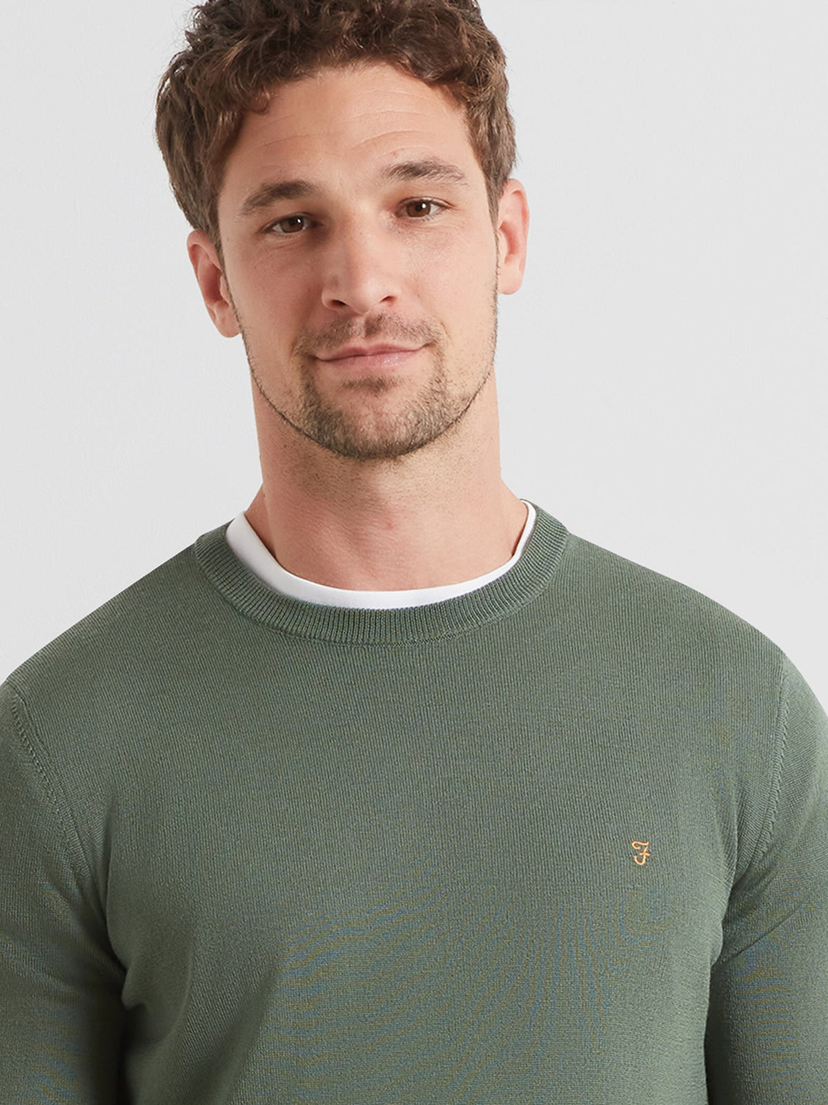 Mullen Merino Wool Crew Neck Sweater In Rosemary