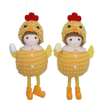 Fabric Hanging Dec 15cm - Girl Chick - RUTHERFORD & Co