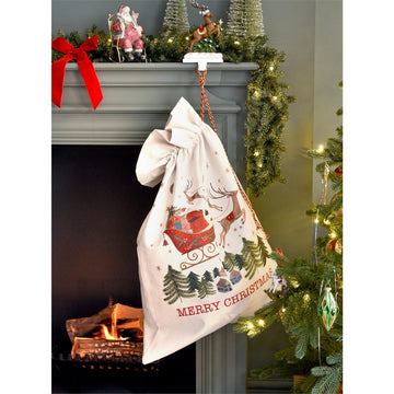 Fabric Santa Sack 70cm - Nostalgia Sleigh - RUTHERFORD & Co