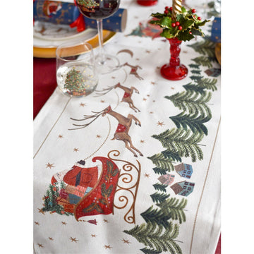 Fabric Table Runner 140cm - Nostalgia Sleigh - RUTHERFORD & Co