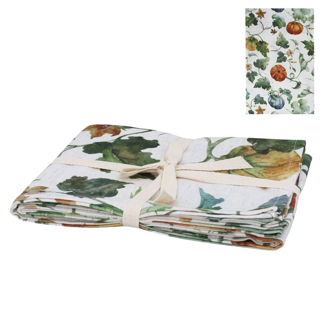 Fabric Table Runner 200cm – Pumpkin/Tendril Vines - RUTHERFORD & Co