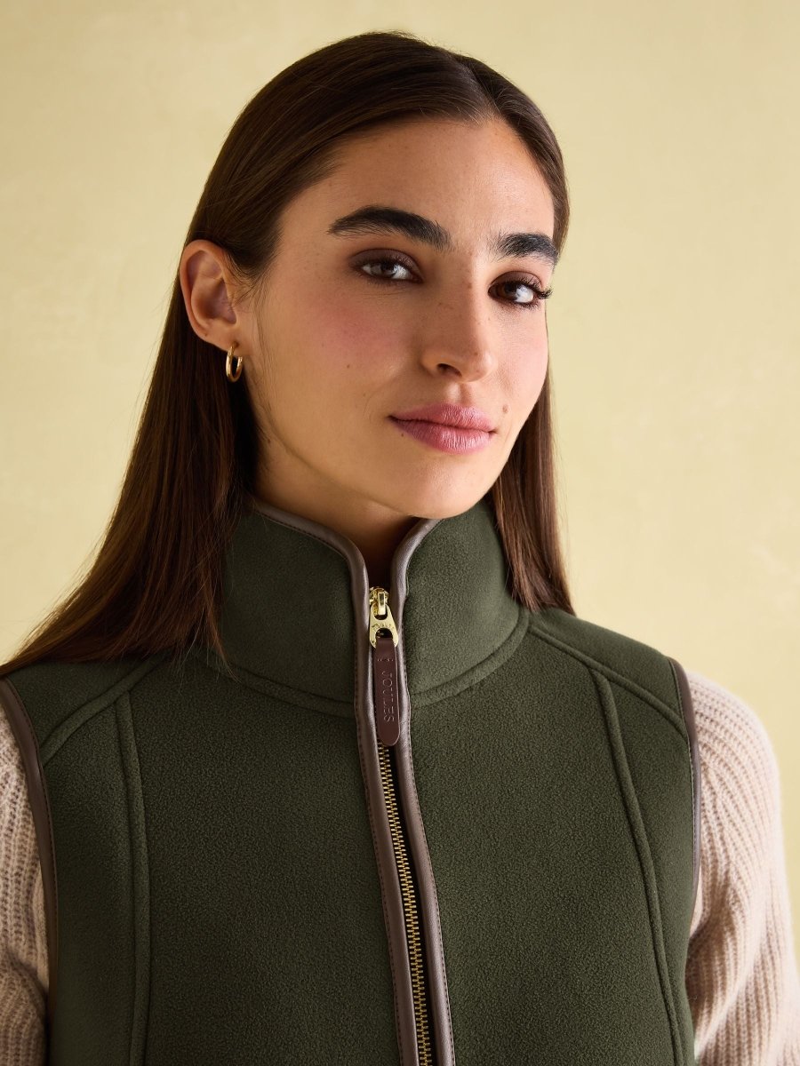 Fairbourne Green Fleece Gilet - RUTHERFORD & Co