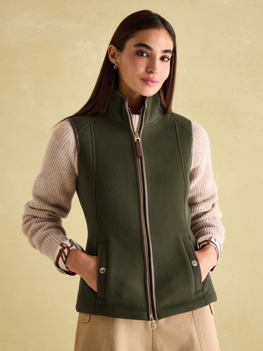 Fairbourne Green Fleece Gilet - RUTHERFORD & Co