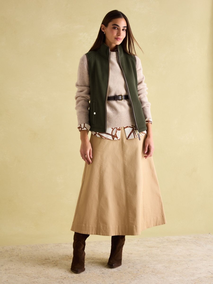 Fairbourne Green Fleece Gilet - RUTHERFORD & Co