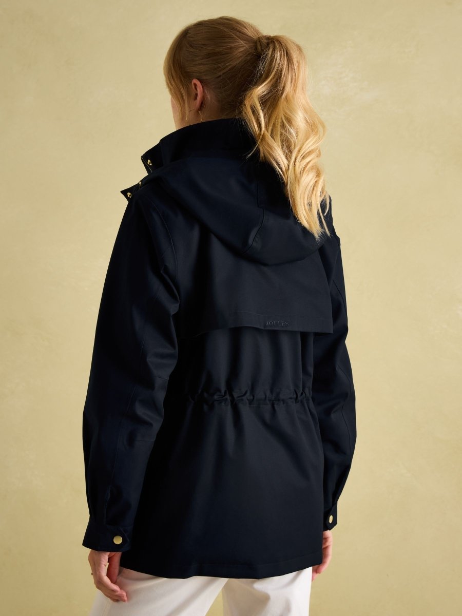 Fairford Navy Waterproof Raincoat with Hood - RUTHERFORD & Co