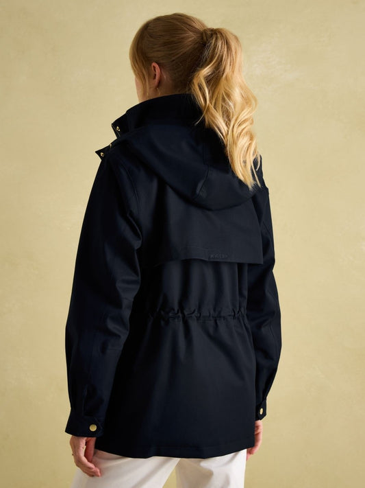 Fairford Navy Waterproof Raincoat with Hood - RUTHERFORD & Co