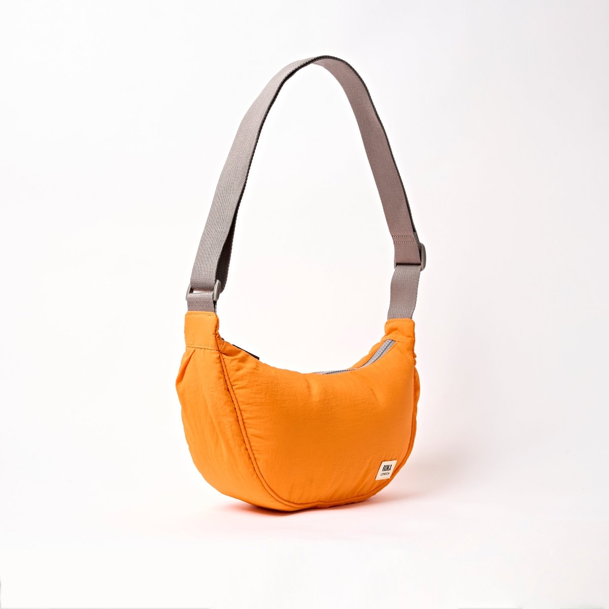 Farringdon Half Moon Bag in Jaffa Orange - RUTHERFORD & Co