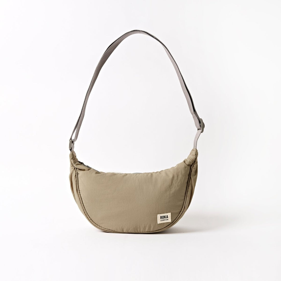 Farringdon Half Moon Bag Taslon - Taupe - RUTHERFORD & Co