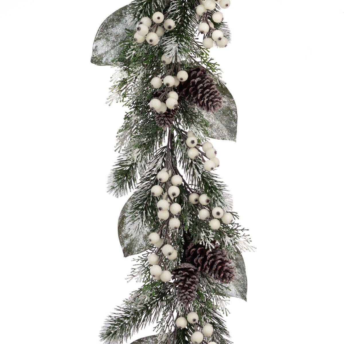 Faux Collyweston Snowy Berry Christmas Garland - RUTHERFORD & Co