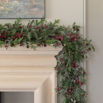 Faux Folkingham Sparkle Garland - RUTHERFORD & Co