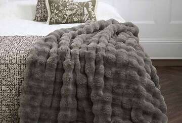 Feather Faux Fur Throw - RUTHERFORD & Co