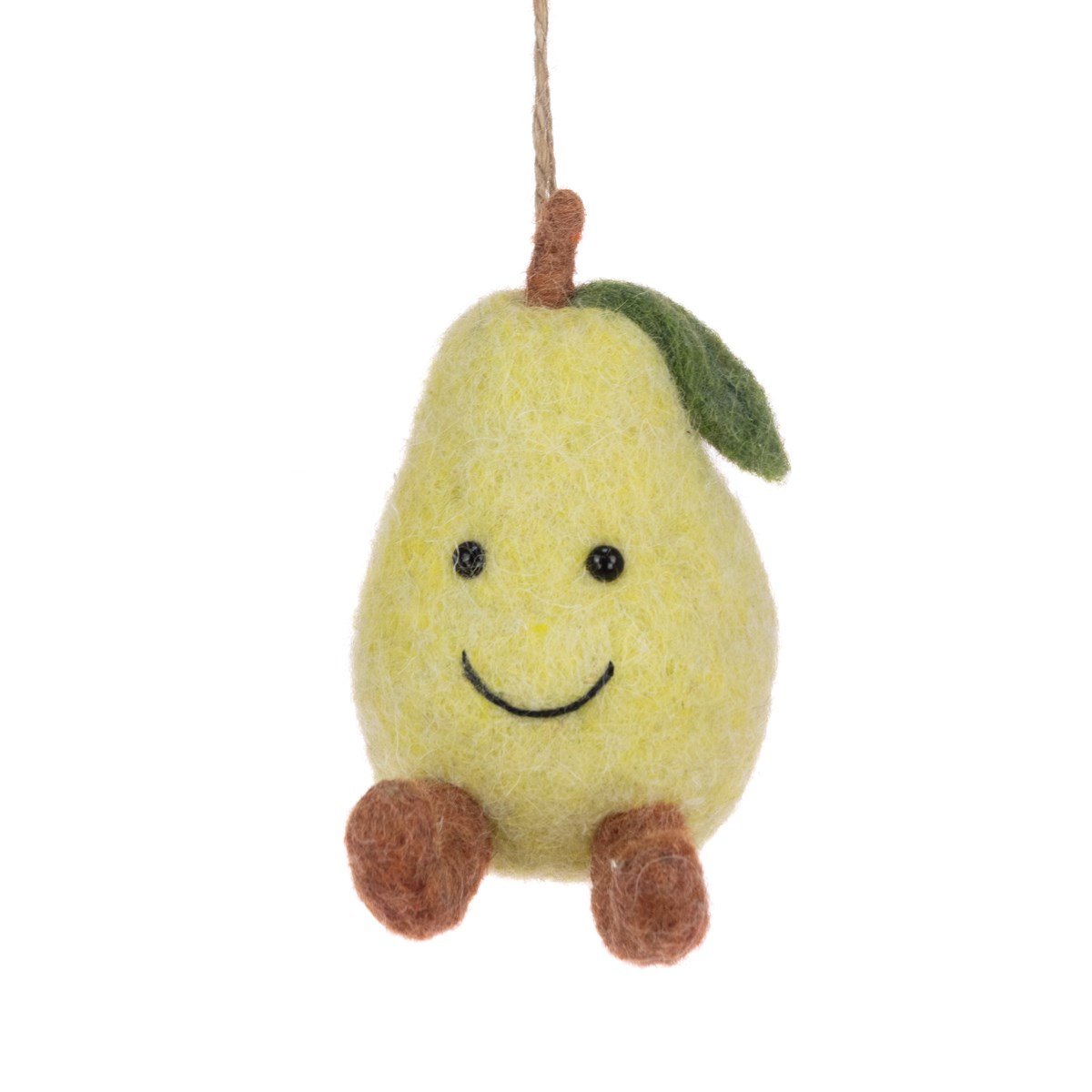 Felt Pear Hanger 10cm/Light Green - RUTHERFORD & Co