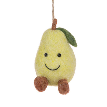 Felt Pear Hanger 10cm/Light Green - RUTHERFORD & Co