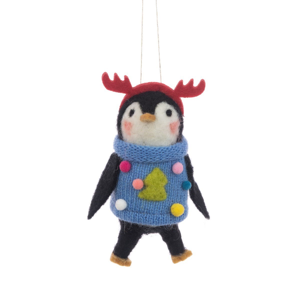 Felt Penguin Hanger 11cm - RUTHERFORD & Co