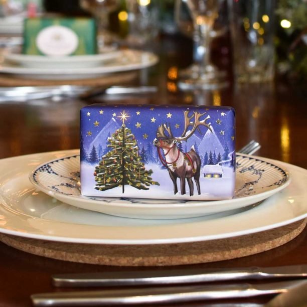 Festive Soap Bar 190g - Christmas Reindeer - RUTHERFORD & Co
