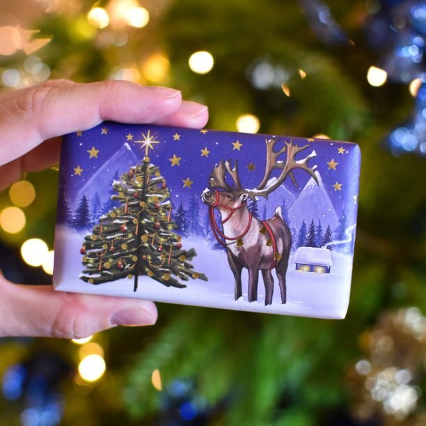 Festive Soap Bar 190g - Christmas Reindeer - RUTHERFORD & Co