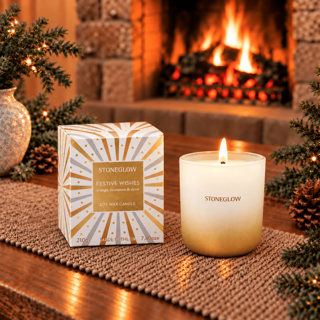 Festive Wishes Candle 210g - RUTHERFORD & Co