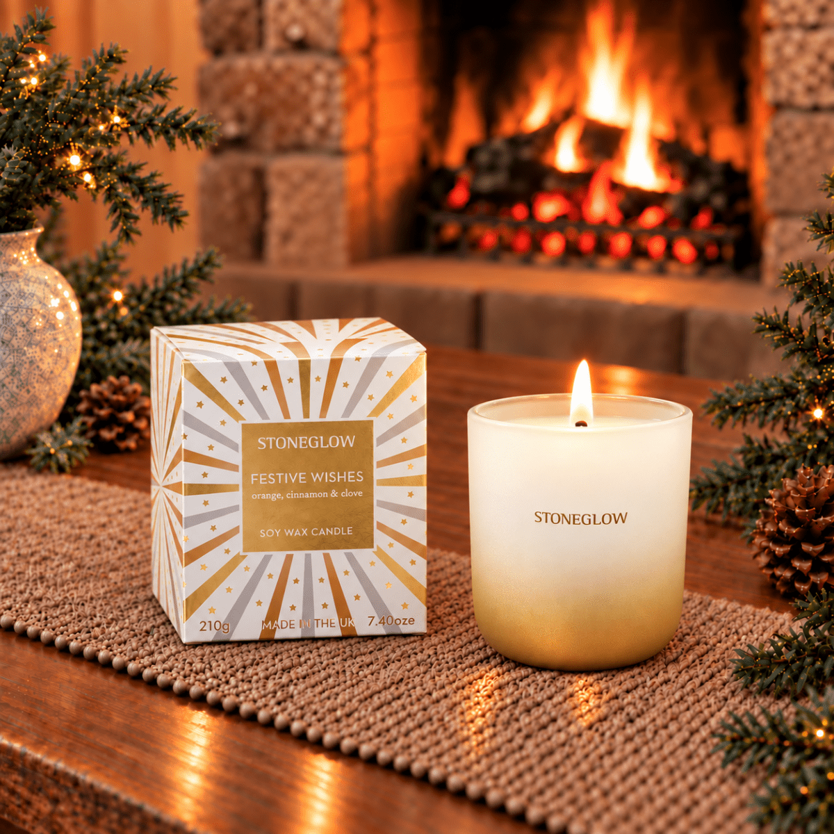 Festive Wishes Candle 210g - RUTHERFORD & Co